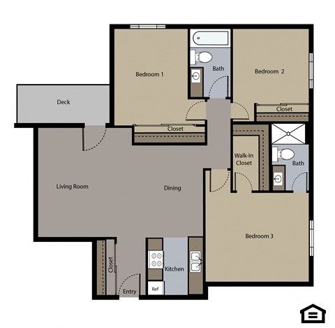 bedroom floor plan | the madison at ballston station